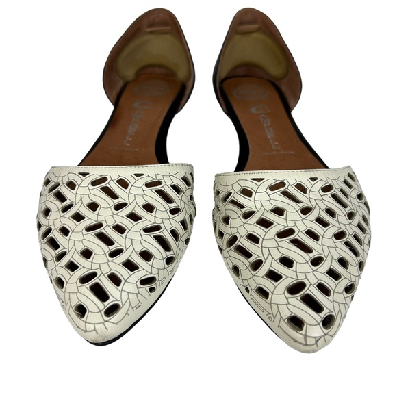 Jeffery Campbell Black In Love Laser Cut D’orsay Flat 8.5 - Picture 2 of 9